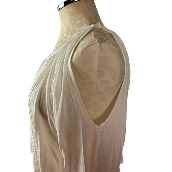 Medium Sun & Shadow Women's Cold Shoulder Crop Blouse Off White - Picture 4 of 7